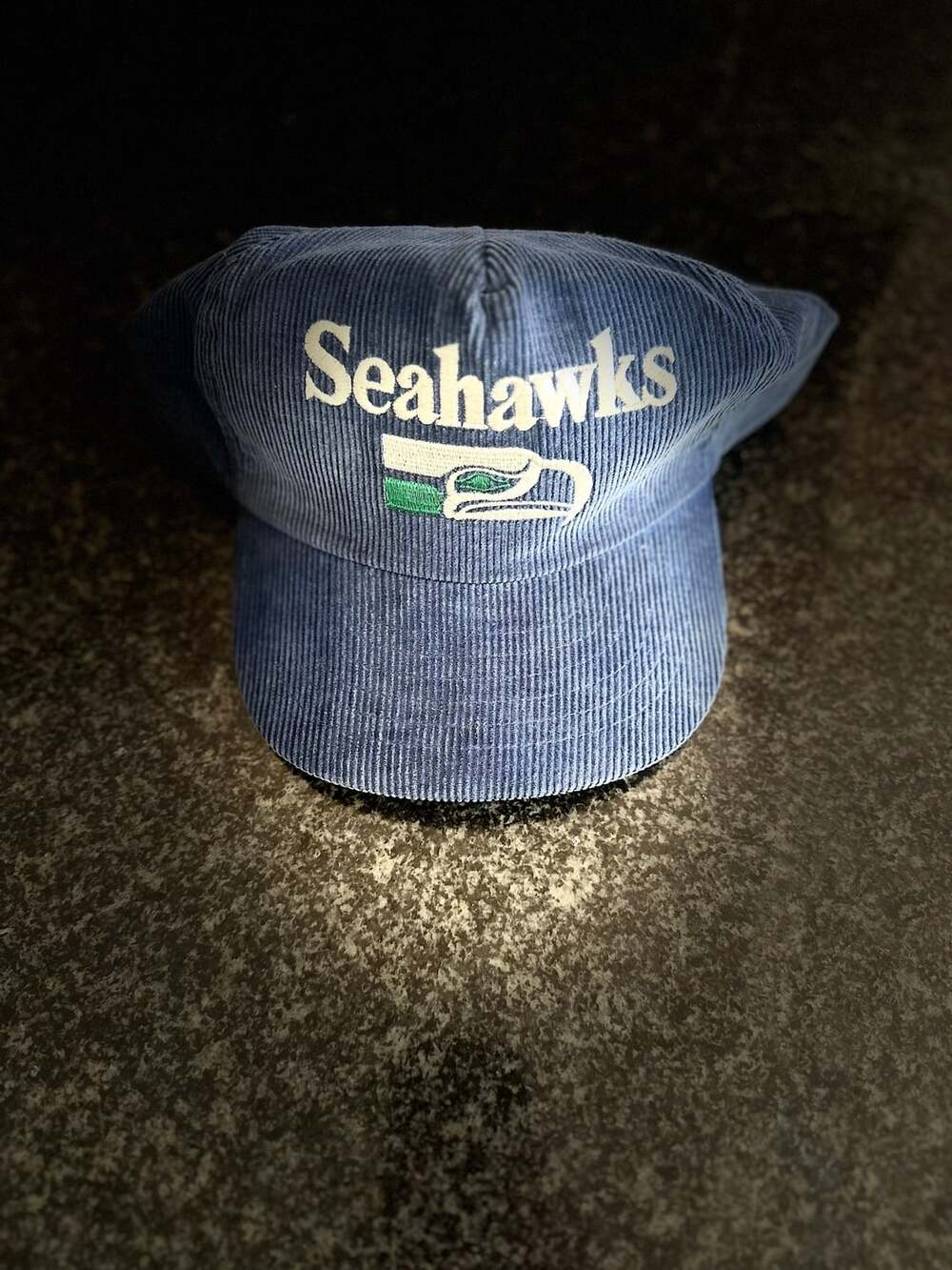 Vintage 80s Seattle Seahawks Corduroy Snapback Hat